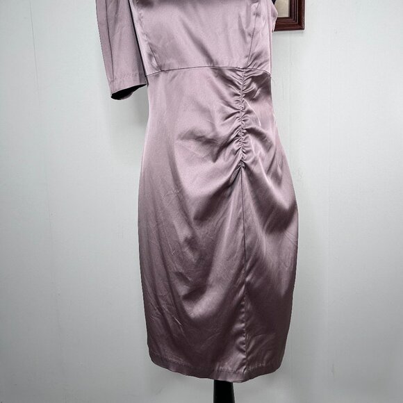 Donna Ricco A-Line Dress Women's 6 One Shoulder Party Cocktail Brown-ish Gray - Picture 2 of 13